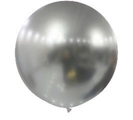 Chrome Silver Jumbo Round Shape Helium Latex Balloon